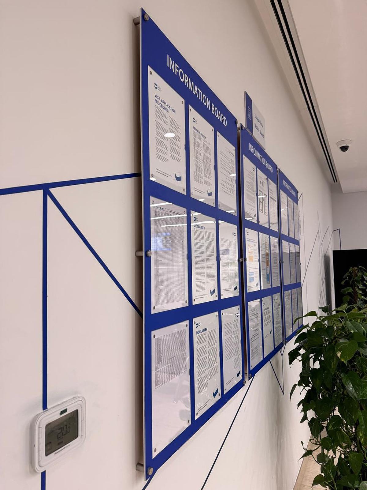 Information boards on standoff fixings